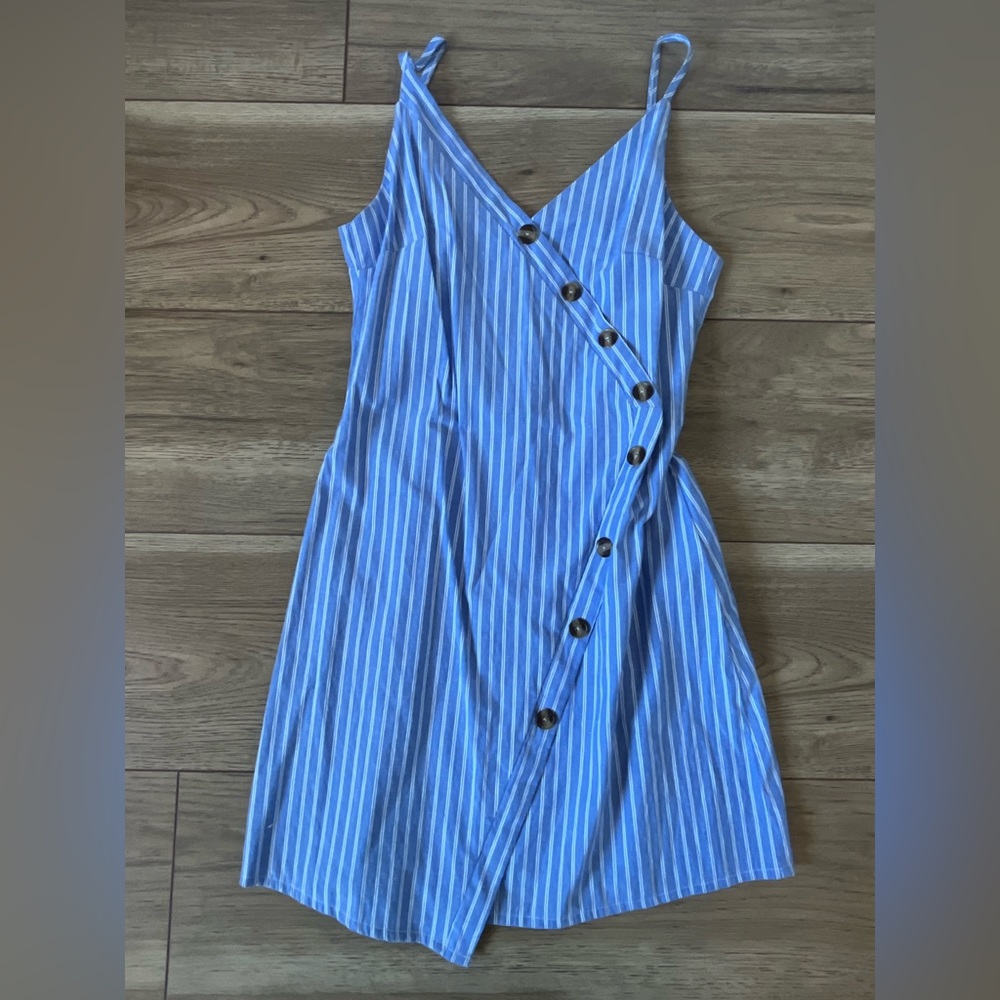 Blue with white striped dress from Zaful in a size small